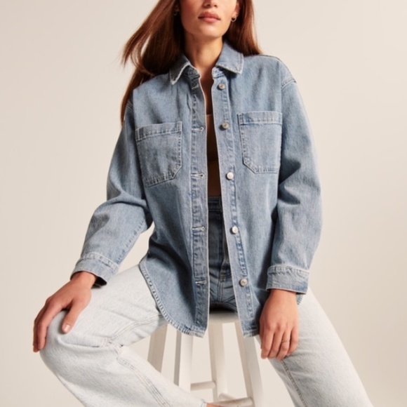 Abercrombie Fitch Denim Shirt Jacket 
